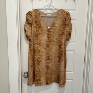 Snake-skin print dress